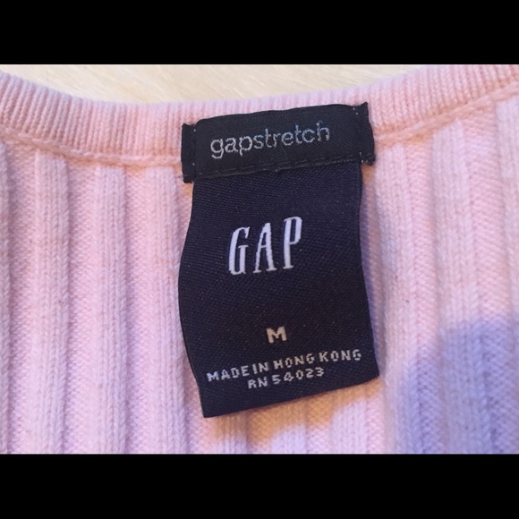 Gap pink sweater ribbed shirt top medium - Picture 5 of 8